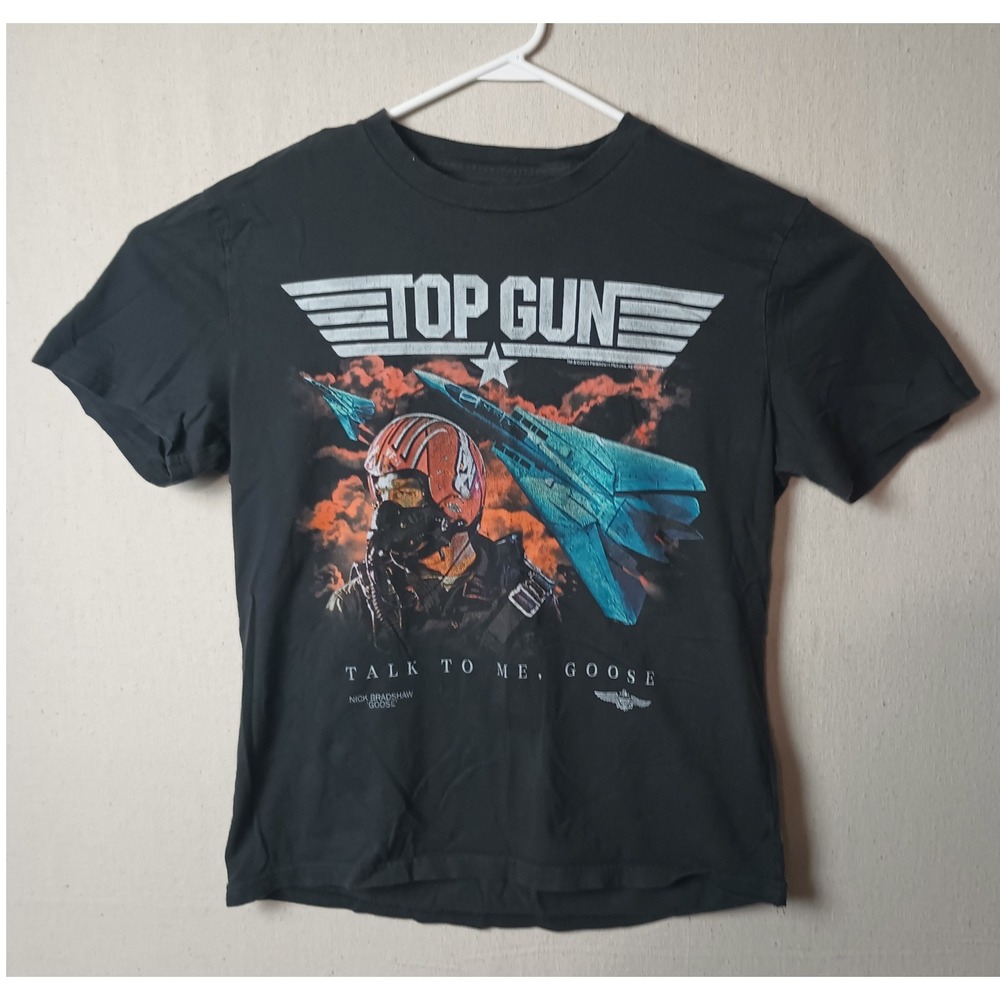 Hollister Top Gun T-Shirt Talk To Me Goose Graphic Tee‎ Relaxed Fit Medium M